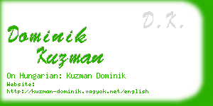dominik kuzman business card
